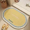 Alfombra de suelo absorbente de baño de moda, felpudo antideslizante para entrada de baño, alfombrilla de suelo de tierra de diatomeas para baño del hogar