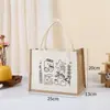 Bolsa de Patchwork de Lona, Bolsa de Yute para Niños Personalizada de Graffiti DIY, Bolsa de Regalo sin Estampar, Bolsa de Lona