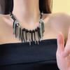 Collar con borlas de cristal estilo Diablo para mujer, estilo Spice Girls, estilo punk, estilo nicho, con personalidad de alta clase, cadenas de moda.