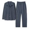 Pijamas masculinos 100% algodão primavera e outono manga comprida japonês cor sólida outono alta qualidade masculino casa desgaste terno inverno