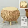 Cadeira pequena de Rattan banquinho pequeno assento almofada banquinho redondo banquinho redondo cadeira de rattan infantil cadeira de rattan banquinho tamborete trançado de palha banquinho baixo de rattan madeira maciça