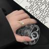 Anillo Simple de Perla Pequeña Estilo Coreano para Mujer con Sentido del Diseño, Lujo Ligero, Moderno, Personalizado, Combinable con Todo, Abierto, Ajustable, Anillo para Dedo para Adelgazar