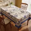 Mantel de PVC estilo americano, rectangular, impermeable, a prueba de aceite, lavable, tapete para mesa de centro, uso doméstico, lujo ligero, mantel de tacto de alta gama