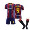 Camisetas de local y visitante del Barcelona 20-21, número 10 Messi, conjunto de uniforme deportivo de fútbol para niños, para hombre