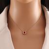 [Bingmeng] Collar de acero inoxidable con circonita redonda, cadena de clavícula de moda, joyería transfronteriza europea y americana N1359