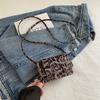 Bolso de mujer 2024, nuevo, moderno, estilo occidental, con estampado de leopardo, pequeño, cuadrado, informal, sencillo, bandolera de hombro