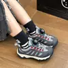 Zapatos Deportivos para Niños al Aire Libre Estilo Papá Otoño Nuevo Modelo Transpirables de Malla para Niños Hebilla Giratoria Suela Suave Antideslizante Zapatos Deportivos 6-12 Años