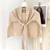 Chal de Aire Acondicionado de Alta Calidad Primavera/Verano 2026 para Mujer, Protector de Cuello Versátil en Forma de T de Color Sólido, Bufanda de Punto para Exteriores