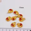 Imitación Arena Vietnamita Oro Gota Pintura al Óleo Chapado en Oro Colgante Pequeño Palabra Fu Conejo de Jade Pequeño Deslizante Accesorios diy Colgante Pequeño de Goteo