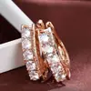 Comercio exterior transfronterizo venta caliente moda estilo coreano aretes personalizados de moda con incrustaciones de circonita aretes diarios simples y elegantes