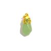 Colgante DIY de Estilo Antiguo con Material de Qinghai y Jade Hetian Magnolia Gota Pequeña DIY Collar Pulsera Hecho a Mano Colgante de Oro Arena con Estilo Nacional