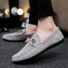 Zapatos de Lona Transpirables Wolf de Beijiang Zapatos Tipo Frijol Zapatos Casuales para Hombre Estilo Coreano Modernos Slip-on Zapatos Perezosos