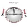 Plato para Cena para Niños Amazon Acero Inoxidable Plato con Compartimentos para Bebé Acero Inoxidable 304 de Grado Alimenticio Plato Tipo Ventosa para Bebé