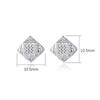 Aretes Geométricos de Lujo Ligero para Mujer Plata Esterlina S925 Diseño Nicho Ins Simple Moda Elegantes Aretes Cuadrados con Textura