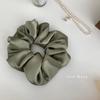 Salvia Satinada ~ Bien Combinados Círculos Intestinales Anillos para el Cabello Tocado Alta Elasticidad Lazo para el Cabello Adorno para la Cabeza Parte Posterior de la Cabeza Rizador Cuerda para el Cabello Corea del Sur