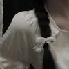 Horquilla de lazo lolita de encaje blanco de aspecto elegante, súper de hada, dulce, accesorios para el cabello de la cabeza pura, pinza de pico de pato