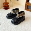 Botines Cortos para Niña 2026 Invierno Nuevo Estilo Elegantes Botas de Piel Infantiles Botas de Princesa Botas Estilo Martin para Niña con Lazo Forradas de Borrego