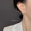 Novos Brincos de Laço, Brincos de Moda para o Dia a Dia, Brincos Cravejados com Diamantes, Estilo de Luxo Discreto de Nicho, Sensação de Alto Padrão