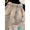 Sudadera con capucha jacquard estilo americano, unisex, nueva colección primavera/otoño 2026, top casual de moda holgado, atuendo versátil para pareja