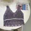 Renda de Verão Costas Bonitas Ultra-Fino Pequeno Alça Fina Roupa Íntima com Bojo Colete Tubinho Roupa Externa Sexy Envolto no Peito Íntimos para Mulheres