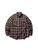 Camisa de Cuadros Nueva Rumeng Spring para Hombre Retro Americano Holgada Transpirable de Manga Larga Camisa para Hombre Chaqueta para Hombre Moderna