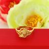 Anillo de Flor Pequeña para Mujer de Oro Arena de Vietnam Tienda de Oro con Brillo Mismo Anillo Mariposa Anillo Suelto Joyería de Latón Dorado Galvanizado