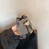 Flash Nuevo Coreano Pedrería Infantil Padre-Hijo Mini Cordón Cruzado Accesorios Bolsa Decorativa para Labiales Bolso de Mujer