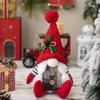 Decoraciones navideñas Haowei adornos de gnomo sentado nórdico muñeco de punto de Papá Noel de campo americano