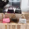 Bolsa Feminina Brilhante com Estampa de Cobra 2026 Inverno Nova Tendência Estilosa Fashionable Bolsa de Mão Ombro Transversal Pequena Quadrada