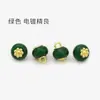 Botões Redondos de Imitação de Jade Verdes 10mm, Botões Tradicionais Estilo Chinês para Camisas, Cardigãs, Trajes Tang, Hanfu e Qipao