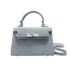 Bolso de Mano de Alta Gama para Mujer 2024 Primavera y Verano Nueva Moda Bolso Kelly de Mezclilla Nicho Coreano Combinable Bolso Bandolera