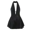Atacado Transfronteiriço Verão 2026 Moda Europeia e Americana Casual Slim Fit Costas Nuas Decote V Alça Vestido para Mulheres C18161/62