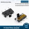 Interruptor basculante MINI MST-22C02T com película amarela pequeno de 6 pinos, interruptor deslizante de 2 posições vertical com ranhura