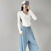 Otoño temprano 2026, estilo americano, corte ajustado, ropa interior de moda, camiseta de manga corta y manga larga con diseño único para principios de otoño