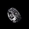 Anillo Vintage Cruzado Moderno para Hombres, Estilo Hip-Hop Punk, Anillo Único Individual, Anillo Abierto Personalizado de Gama Alta para Dedo Índice, Moderno
