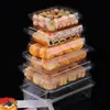 Nova Caixa Descartável para Confeitaria Pet Transparente Caixa de Embalagem para Pão Bolo Assado Pêssego Crocante Recipiente de Embalagem para Produtos Secos