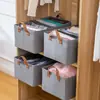 Caixa de Armazenamento de Roupas Guarda-roupa de Tecido Organizador de Calças Suéter Caixa Gaveta de Dormitório Caixa de Armazenamento Dobrável Casa