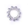 Anillos de pezón exquisitos superventas transfronterizos Acero inoxidable Forma de flor Anillos de pezón falsos Pinzas para pezones con pantalla de pavo real Joyería para piercing Tachones para pezones sin perforación