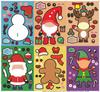 CM2107012 Pegatinas navideñas transfronterizas Pegatinas navideñas DIY Pegatinas navideñas de rompecabezas Pegatinas de dibujos animados