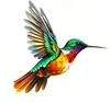 Pingente de decoração de pássaro estilo pastoral de primavera, ornamento de acrílico colorido realista para galhos de pátio, portas e janelas, criando uma decoração atmosférica