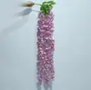 Flor de Glicínia com Haste Curta de 3 Pétalas e 3 Seções, Flor Artificial, Flor Falsa para Casamento e Decoração de Casa, Atacado