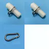 Accesorios para Poste Exterior Tapón para asta de Bandera Tapa Extremo de Barra Colgante Cierre Rápido H Juego Completo Adecuado para Diámetro de Tubo de 22 mm Universal