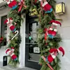 Decorações de Árvore de Natal Transfronteiriças, Decorações de Porta de Pelúcia, Enfeites de Perna de Papai Noel e Elfo, Enfeites para Vasos de Casa, Decorações de Natal