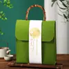 Bolsa de Fieltro para Regalo a Mano Caperucita Roja Misma Bolsa de Regalo Festiva Bolsa de Fieltro con Asa de Bambú Bolso de Mano para Negocios de Empresa