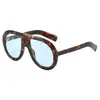 Nuevas Gafas de Sol Ojo de Sapo de Montura Grande, Gafas de Sol Personalizadas, Gafas Retro Europeas y Americanas, Anti-UV, Gafas de Sol de Moda de Alta Gama para Mujer