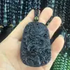 Colgante de Cabeza de Lobo Dragón y Fénix Bagua Ruyi Elefante Guanyin Buda de Imitación de Cristal Obsidiana Proveedor Directo del Fabricante Colgante