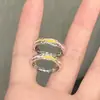 Anillo de Pareja Lightyear para Hombre y Mujer Aurora Luminoso Luz Nocturna Diseño de Nicho Anillo de Regalo de Aniversario Premium