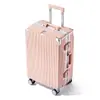 Mala Trolley Azul Modelo Novo com Rodas com Freio, 16 polegadas Porta-Copos, 20 Grande Capacidade, 24 Estrutura de Alumínio, 26 Extra Grande, 28 Estudante