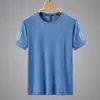 Camiseta de Hielo de Seda de Verano para Hombre y Mujer de Manga Corta Hueca Transpirable Elástica Deportiva Talla Grande Superior Secado Rápido Fina Camiseta de Media Manga