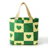Bolsa de compras tejida plegable para el hogar con diseño de frutas, bolsa de almacenamiento portátil impermeable y engrosada para frutas y verduras del supermercado, bolso de mano